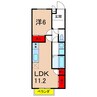 サンハイツ片桐 1LDKの間取り