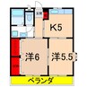 エステートマンション東栄町 2Kの間取り