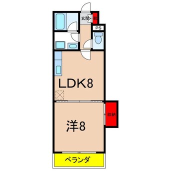 間取図 ＥＭＩＮＥＮＴ　ＫＡＺＡＫＯＳHＩ