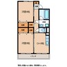 ハイツウッドワン 2DKの間取り