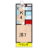 コーポあるば 1Kの間取り