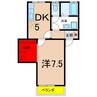 下田ハイツ北方第3 1DKの間取り