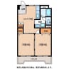 マンションピースフル 2Kの間取り