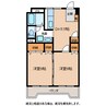 マンションピースフル 2DKの間取り