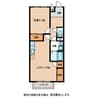 クロワール清水 1LDKの間取り