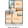ルーエンハイム 2LDKの間取り