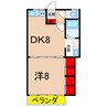 リポージシンエツＢ 1DKの間取り