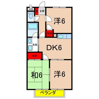 間取図 サープラス滝川Ｂ