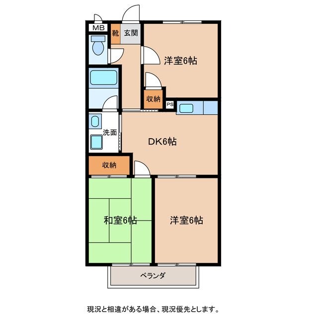 間取り図 サープラス滝川Ｂ