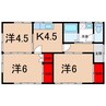 森アパート3 3Kの間取り