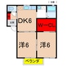 メゾンセレーノB 2DKの間取り
