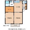 サウスシャトーＢ 2DKの間取り