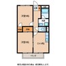 ハイツ水城・北 2DKの間取り