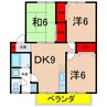 サンライズハイツ 3DKの間取り