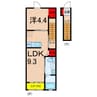 Green Hills 桔梗II 1LDKの間取り