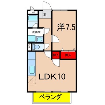 間取図 サープラスIサツミ