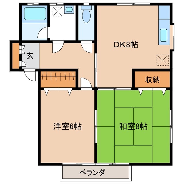 間取り図 ハイツ小川　２号棟