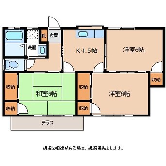 間取図 リブ中川Ｂ