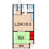 桃園荘 1LDKの間取り