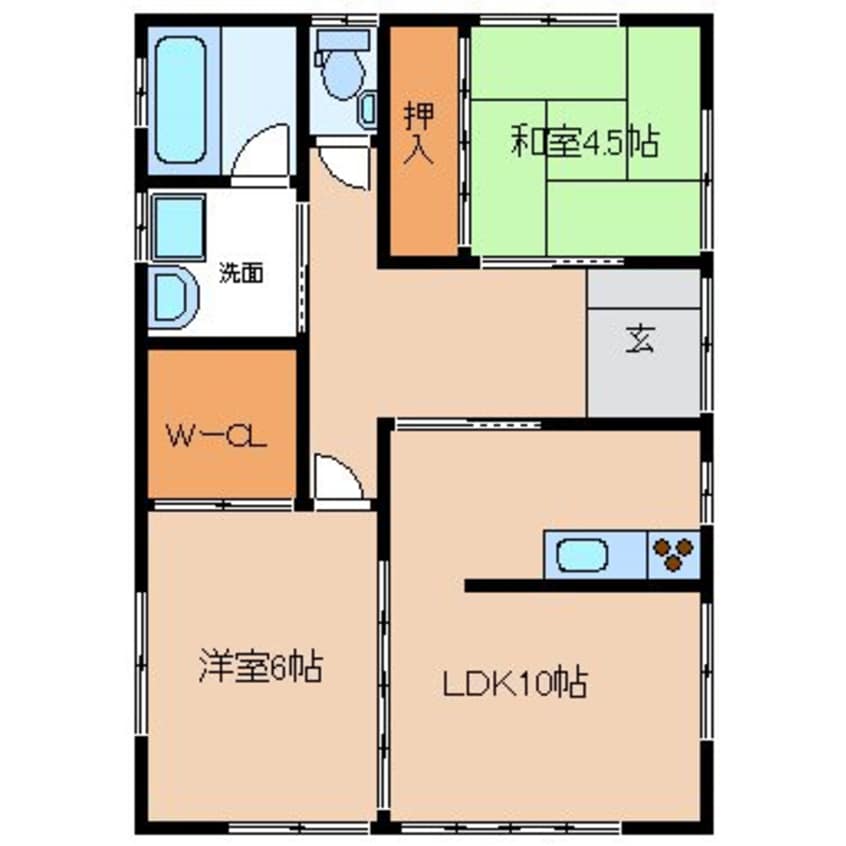 間取図 稲井住宅Ｂ