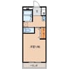 グランデ松川 1Kの間取り