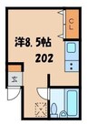 アルプスハイツ 1Rの間取り