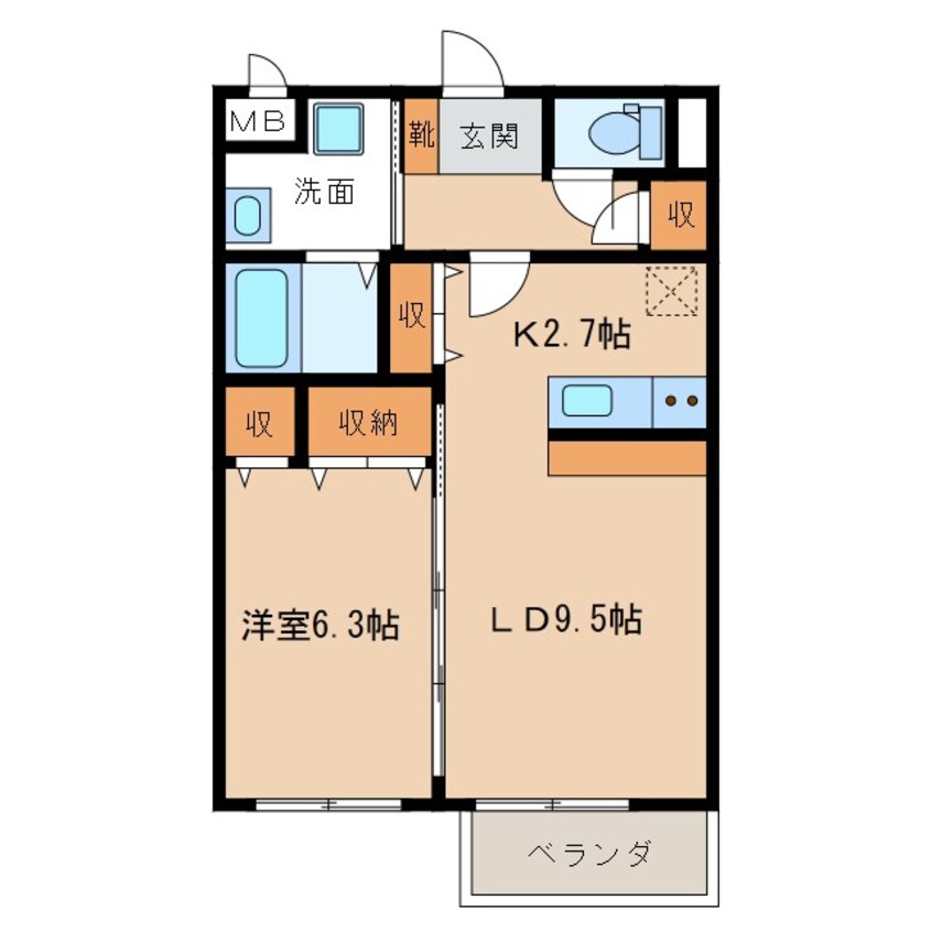 間取図 ラ　ポール　松澤Ａ