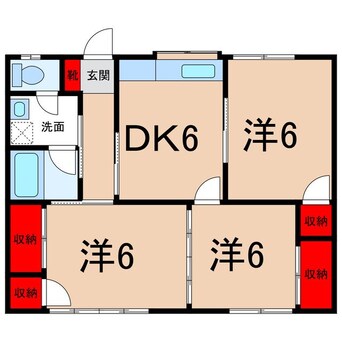 間取図 アップルハイツ大島　１７～２０