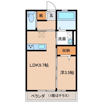 間取図 ベルメゾンＺ１