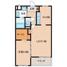 ラフィネ風越B 1LDKの間取り