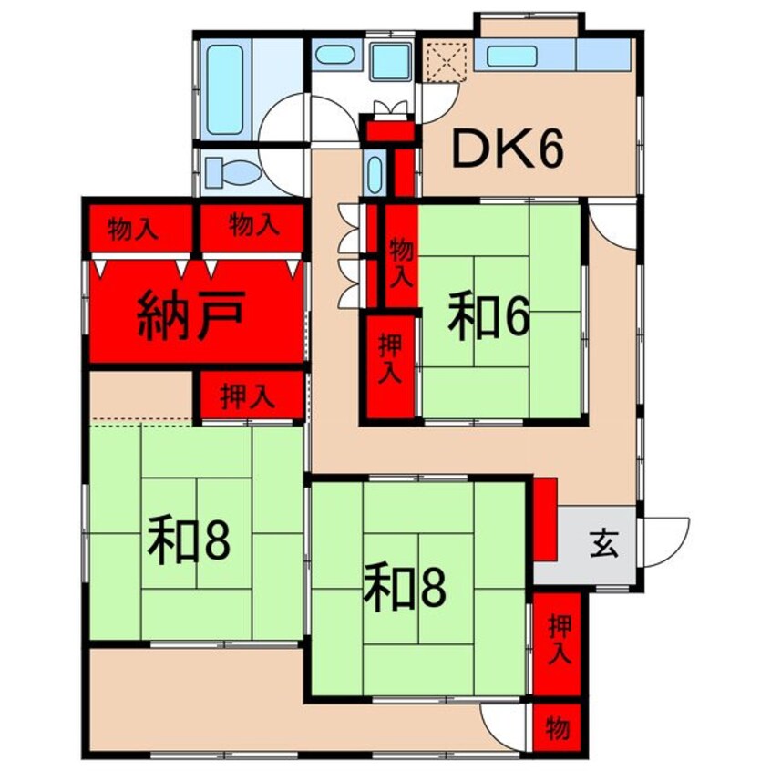 間取図 飯田線（長野県内）/切石駅 徒歩39分 1階 築33年