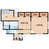 松尾明戸建 2Kの間取り