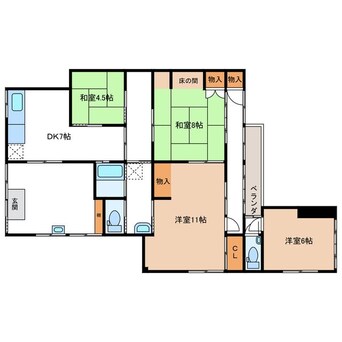 間取図 阿島町貸家