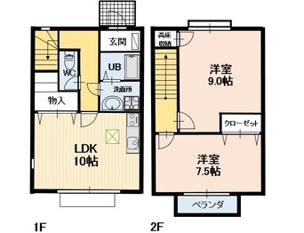 間取図 オワゾーブルーB