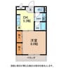 エスペランサ 1DKの間取り