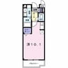 アンジュ 1Rの間取り