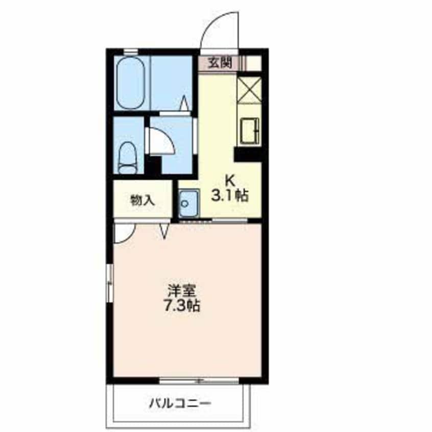 間取図 小海線<八ケ岳高原線>/中込駅 徒歩5分 1階 築29年