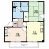 バリュージュ本新町A 2DKの間取り