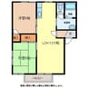 イトヤコーポ常田A 2LDKの間取り