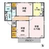 リーセント軽井沢Ａ 3Kの間取り