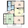 バリュージュ本新町C 3Kの間取り