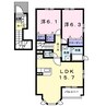 小海線<八ケ岳高原線>/美里駅 徒歩20分 2階 築17年 2LDKの間取り