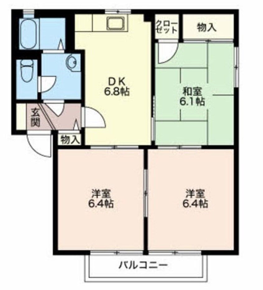 間取図 フォーレス砂田Ｃ