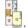 シャルマンＢ 2LDKの間取り