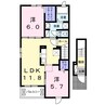 アライブ 2LDKの間取り