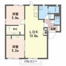 フォーレスコスモスＡ 2LDKの間取り