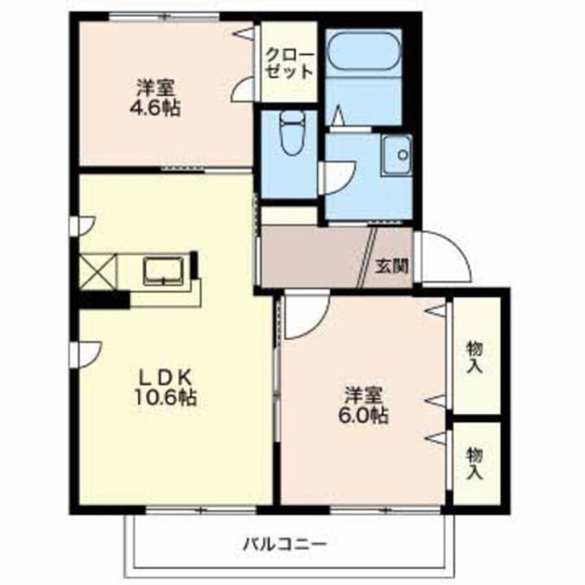 間取図 しなの鉄道しなの鉄道線/小諸駅 徒歩15分 1階 築22年