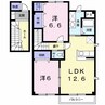 アウローラ 2LDKの間取り