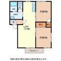イトヤコーポ常田Cの間取図