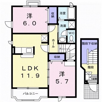 間取図 ハイツアプールＢ